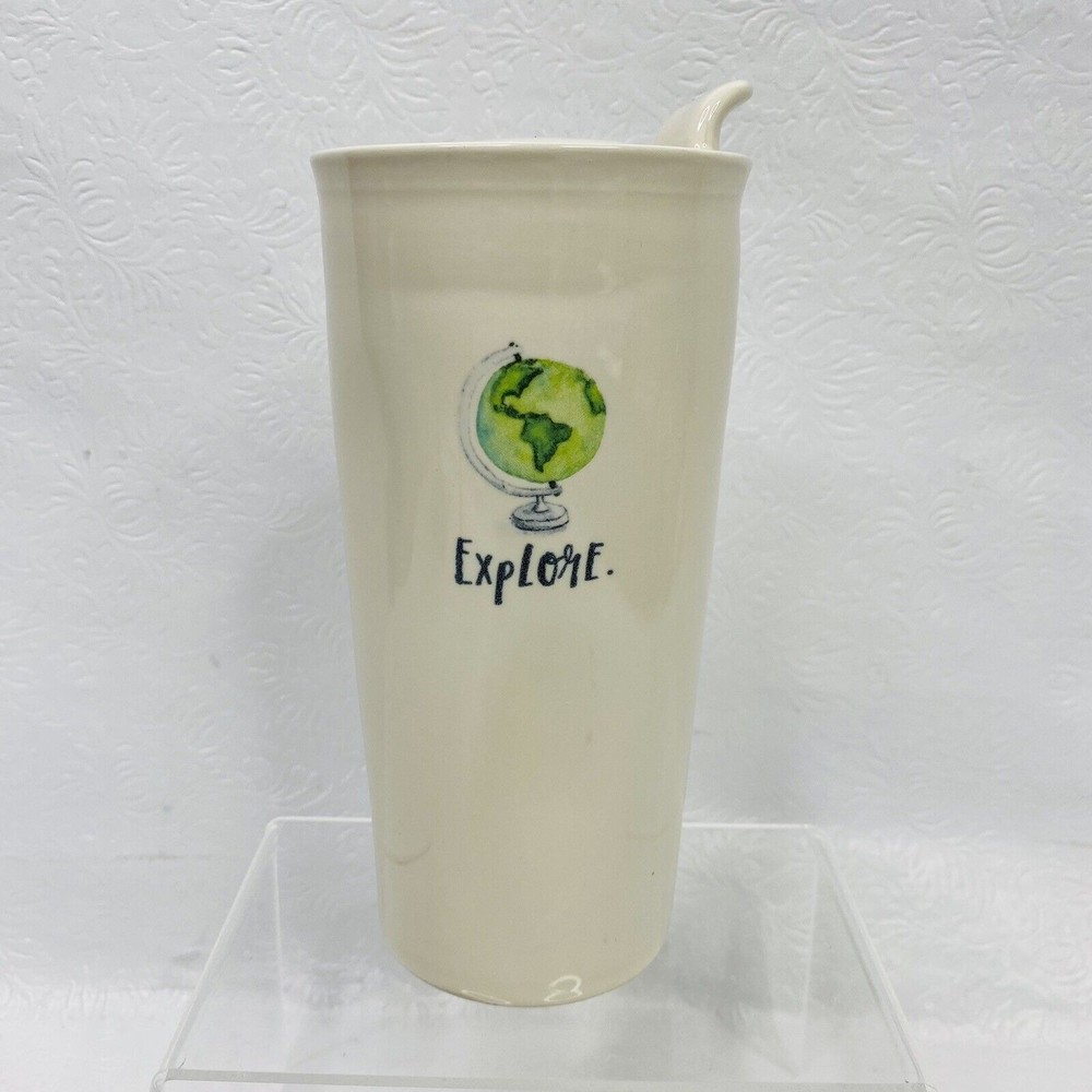 Rae Dunn Explore Globe Ceramic Tumbler